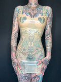 Classic Mini dress - ready made and ready to ship - transparent