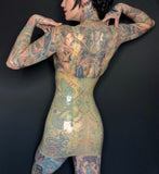 Classic Mini dress - ready made and ready to ship - transparent