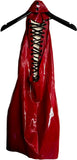 Red lace front mini dress