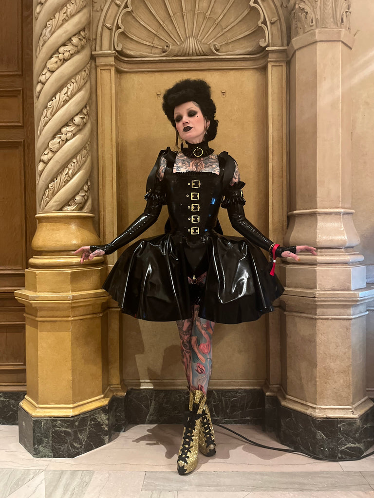 latex dress corset Dark Angel Latex Bustier Dress