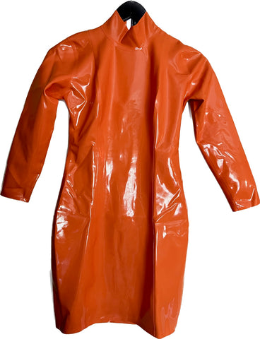 Orange 3/4 sleeve mini dress
